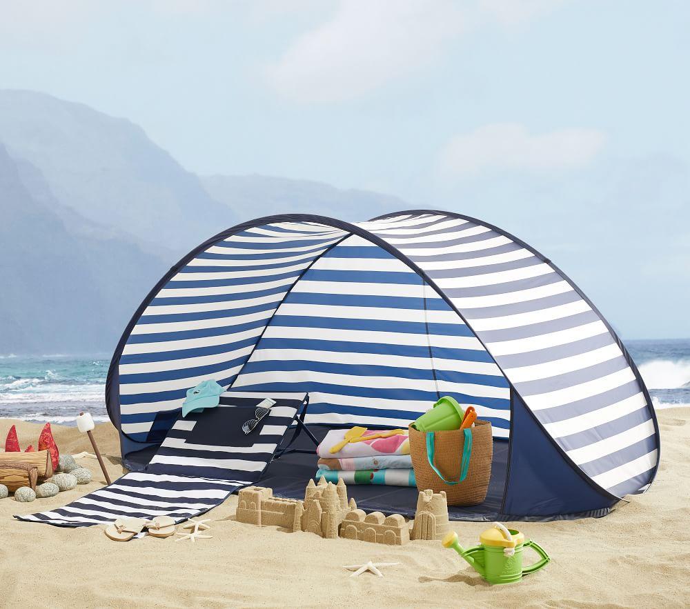 Mark & Graham x pbk Navy Rugby Stripe Sunshade